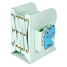 Подставка-держатель для книг Brauberg Kids Dino, с органайзером, раздвижная, металл (238067) Kids Dino, с органайзером, раздвижная, металл (238067)
