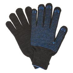 Перчатки хозяйственные Laima "Профи", хлопчатобумажные, 7 класс, 216 текс, ПВХ точка, черные, размер XL, 5 пар (604473) "Профи", хлопчатобумажные, 7 класс, 216 текс, ПВХ точка, черные, размер XL, 5 пар (604473)