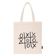Сумка-шоппер Brauberg Premium Tic Tac Toe, канвас, на кнопке, карман, 40х35 см, бежевая (271902) Premium Tic Tac Toe, канвас, на кнопке, карман, 40х35 см, бежевая (271902)