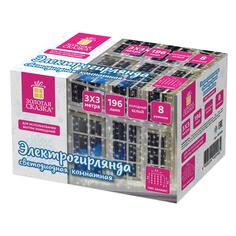 Электрогирлянда Золотая сказка "Штора", комнатная, 3х3 м, 196 LED, 220V, свечение холодное белое (591353) "Штора", комнатная, 3х3 м, 196 LED, 220V, свечение холодное белое (591353)