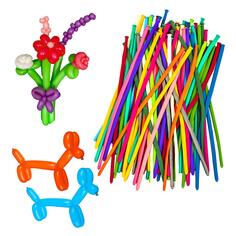 Шары воздушные Brauberg Kids для моделирования, 5х150 см, 100 шт, ассорти (591877) Kids для моделирования, 5х150 см, 100 шт, ассорти (591877)