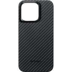 Чехол Pitaka MagEZ Case 4 для iPhone 15 Pro, кевлар, Magsafe Compatible Black/Grey Twill 1500D (KI1501P) MagEZ Case 4 для iPhone 15 Pro, кевлар, Magsafe Compatible Black/Grey Twill 1500D (KI1501P)