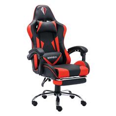 Игровое кресло Brabix Dexter GM-135, подножка, две подушки, экокожа, черное/красное (532799) Dexter GM-135, подножка, две подушки, экокожа, черное/красное (532799)