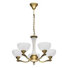 Люстра подвесная MW-light "Афродита", латунь/белая (317014705) "Афродита", латунь/белая (317014705)