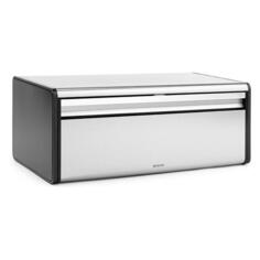 Хлебница Brabantia с откидной крышкой, 46,5х25х18,7 см, стальная матовая FPP (299186) с откидной крышкой, 46,5х25х18,7 см, стальная матовая FPP (299186)