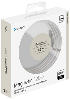 Кабель Deppa USB-C 2.0 1,5 м Grey (72321) USB-C 2.0 1,5 м Grey (72321)
