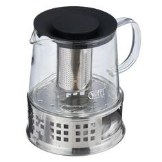 Заварочный чайник Gipfel Mercury, 1 л, c фильтром и подставкой для подогрева (51112) Mercury, 1 л, c фильтром и подставкой для подогрева (51112)