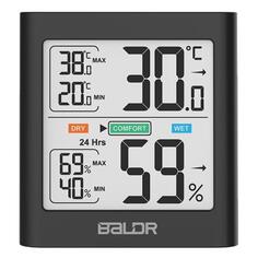 Термогигрометр BALDR B0135TH Black B0135TH Black