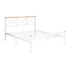 Кровать Tetchair Iris Queen Bed, дерево гевея/металл, 160х200 см, белая (9311) Iris Queen Bed, дерево гевея/металл, 160х200 см, белая (9311)