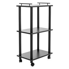 Стеллаж Gastrorag 0770/3 450х300К, ЛДСП, на колесах, черный 0770/3 450х300К, ЛДСП, на колесах, черный