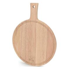 Разделочная доска FISSMAN круглая, с ручкой, 40x30x1,5 см, гевея (8069) круглая, с ручкой, 40x30x1,5 см, гевея (8069)