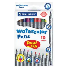 Фломастеры Brauberg Premium Dual-Tip, двусторонние, 10 цветов (151946) Premium Dual-Tip, двусторонние, 10 цветов (151946)