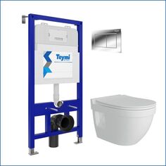 Комплект унитаза с инсталляцией Teymi T70011+T70012CH+T40806 T70011+T70012CH+T40806