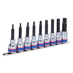Набор торцевых насадок King Tony 1/2", Torx, Т20-Т60 мм, L=80 мм, 9 предметов (4119PR10) 1/2", Torx, Т20-Т60 мм, L=80 мм, 9 предметов (4119PR10)