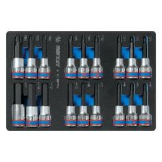 Набор торцевых насадок King Tony 1/2", TORX, HEX, 80 мм, ложемент, 18 предметов (9-4138PRV) 1/2", TORX, HEX, 80 мм, ложемент, 18 предметов (9-4138PRV)