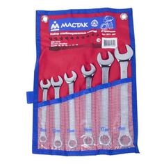 Набор комбинированных ключей МАСТАК 10-19 мм, 6 предметов (0211-06P) 10-19 мм, 6 предметов (0211-06P)