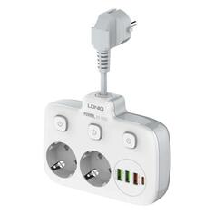 Сетевой разветвитель LDNIO 2500W, 2 розетки, 4хUSB QC 3.0 + PD 3.0 20W, белый (SE2435) 2500W, 2 розетки, 4хUSB QC 3.0 + PD 3.0 20W, белый (SE2435)