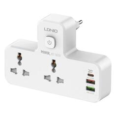 Сетевой разветвитель LDNIO 2500W, 2 розетки, LED ночник, 3хUSB QC 3.0 + PD 3.0 20W, белый (SC2311) 2500W, 2 розетки, LED ночник, 3хUSB QC 3.0 + PD 3.0 20W, белый (SC2311)