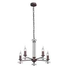 Люстра подвесная Vitaluce 5 ламп, E14, 40Вт, коричневая (V4766-7/5) 5 ламп, E14, 40Вт, коричневая (V4766-7/5)