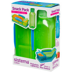 Контейнер и бутылка для воды Sistema Lunch Snack Pack, 475 мл Green (1596) Lunch Snack Pack, 475 мл Green (1596)