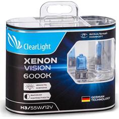 Лампа автомобильная галогенная Clearlight H3 XenonVision, 2 шт (MLH3XV) H3 XenonVision, 2 шт (MLH3XV)