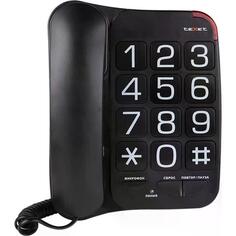 Телефон проводной teXet TX-201 Black TX-201 Black