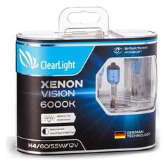 Лампа автомобильная галогенная Clearlight H4 XenonVision, 2 шт (MLH4XV) H4 XenonVision, 2 шт (MLH4XV)