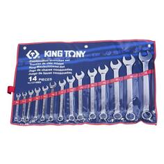 Набор комбинированных ключей King Tony 10-32 мм, 14 предметов (1214MR) 10-32 мм, 14 предметов (1214MR)