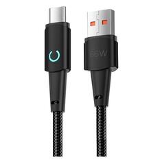 Кабель Deppa Moon, USB/USB-C, 66 Вт, 6 А, 1,2 м, черный (72521) Moon, USB/USB-C, 66 Вт, 6 А, 1,2 м, черный (72521)