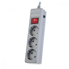 Сетевой фильтр Perfeo Power+, 2300W, 3 розетки, 5 м, серый (PF_A4669) Power+, 2300W, 3 розетки, 5 м, серый (PF_A4669)