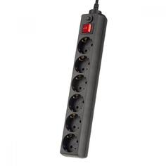 Сетевой фильтр Perfeo Power+, 2300W, 6 розеток, 5 м, черный (PF_A4674) Power+, 2300W, 6 розеток, 5 м, черный (PF_A4674)