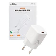 Сетевое зарядное устройство Keephone для iPhone 15 USB Type-C 20W White (2039321506159) для iPhone 15 USB Type-C 20W White (2039321506159)