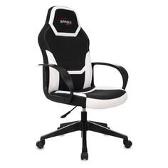 Игровое кресло Brabix Alpha GM-018, ткань/экокожа, черное/белое (532640) Alpha GM-018, ткань/экокожа, черное/белое (532640)