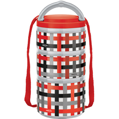 Термо ланч-бокс MILTON Feast Tiffin 3, 820 мл Red (MM45335-RD) Feast Tiffin 3, 820 мл Red (MM45335-RD)