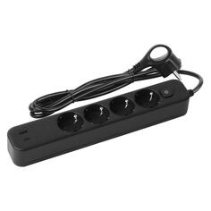Сетевой фильтр ЭРА 4 розетки + 2xUSB-A+C 2,4 A, 1,5 м, 10 А, с базовой защитой, с заземлением, с выключателем (USF-4es-1,5m-2xUSBAC-B) 4 розетки + 2xUSB-A+C 2,4 A, 1,5 м, 10 А, с базовой защитой, с заземлением, с выключателем (USF-4es-1,5m-2xUSBAC-B)
