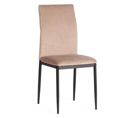 Стул Tetchair Capri, металл, вельвет, 49х41х94 см, бежевый/черный (21402) Capri, металл, вельвет, 49х41х94 см, бежевый/черный (21402)