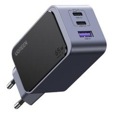 Сетевое зарядное устройство uGreen X553 Nexode S 65W USB-A/2хUSB-C GaN Tech Fast Charger EU Grey (35042) X553 Nexode S 65W USB-A/2хUSB-C GaN Tech Fast Charger EU Grey (35042)