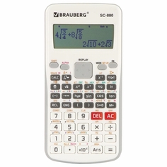 Калькулятор Brauberg SC-880-N, инженерный, двухстрочный, 417 функций, 10+2 разряда, батарея, белый (250526) SC-880-N, инженерный, двухстрочный, 417 функций, 10+2 разряда, батарея, белый (250526)
