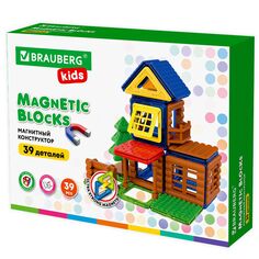 Магнитный конструктор Brauberg Magnetic Build Blocks-3 "Построй дом", 39 деталей (663849) Magnetic Build Blocks-3 "Построй дом", 39 деталей (663849)