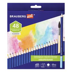 Карандаши цветные Brauberg Art, акварельные художественные, 48 цветов (880554) Art, акварельные художественные, 48 цветов (880554)