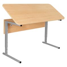 Стол-парта Дэми 2-местный, регулируемый угол, 120х50х52-64 см, рост 2-4, серый каркас, ЛДСП клён (532705) 2-местный, регулируемый угол, 120х50х52-64 см, рост 2-4, серый каркас, ЛДСП клён (532705)