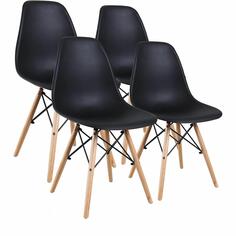 Комплект стульев Brabix Eames, черный, 4 шт (2033A) Eames, черный, 4 шт (2033A)
