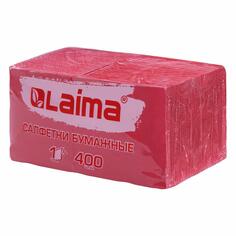 Салфетки бумажные Laima Big Pack, 100% целлюлоза, 24х24 см, красные, 400 шт (114727) Big Pack, 100% целлюлоза, 24х24 см, красные, 400 шт (114727)