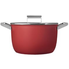 Кастрюля с крышкой Smeg 7,7 л, красная (CKFC2611RDM) 7,7 л, красная (CKFC2611RDM)