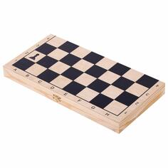 Настольная игра Золотая сказка "Шахматы, шашки, нарды", 3 в 1, деревянные, доска 40х40 см (664671) "Шахматы, шашки, нарды", 3 в 1, деревянные, доска 40х40 см (664671)
