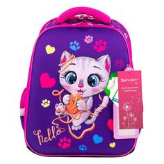 Ранец Brauberg Fit Playing Kitty, 2 отделения, 3D-панель, 38х27х14 см (270615) Fit Playing Kitty, 2 отделения, 3D-панель, 38х27х14 см (270615)