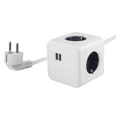 Сетевой фильтр RocketSocket Cube Extended 4 Euro, 2хUSB-A с блоком 5В/2.1А, 16A, 1,5 м, белый/серый (GNS1404) Cube Extended 4 Euro, 2хUSB-A с блоком 5В/2.1А, 16A, 1,5 м, белый/серый (GNS1404)