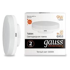 Светодиодная лампа Gauss Elementary GX53 9W 660lm 3000K LED (83819) Elementary GX53 9W 660lm 3000K LED (83819)