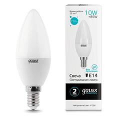 Светодиодная лампа Gauss Elementary "Свеча" 10W 730lm 4100K Е14 (33120) Elementary "Свеча" 10W 730lm 4100K Е14 (33120)