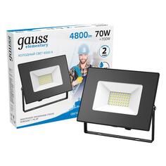 Светодиодный прожектор Gauss Elementary 70W 7200lm 6500К 175-265V IP65, черный (613100370) Elementary 70W 7200lm 6500К 175-265V IP65, черный (613100370)